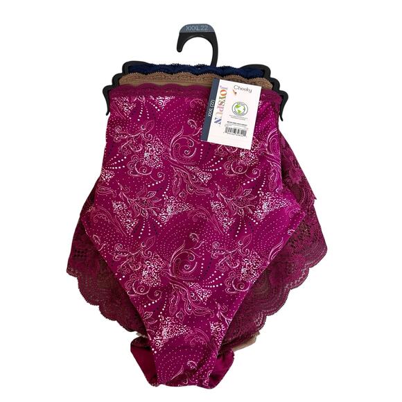 Joyspun Womens Microfiber and Lace Cheeky Panties 3 pack size XXXL 22 New - Picture 1 of 7